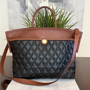 Burberry Quilted Society Handbag